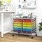 Costway 12 Drawers Rolling Cart Storage Scrapbook Paper Studio Organizer Bins Macaron/White/Light Pink/Purple/Pink/Clear/Gray/Rainbow/Multicolor/Hot Pink/Black